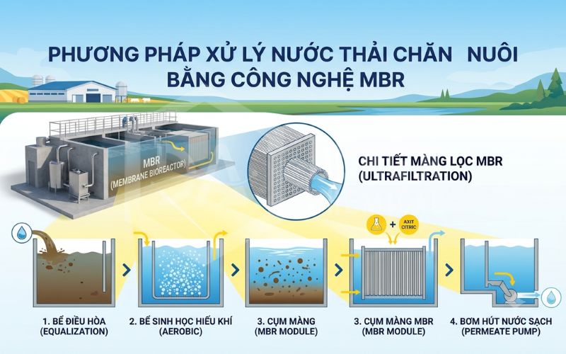 Tổng hợp các phương pháp xử lý nước thải chăn nuôi chi tiết A-Z